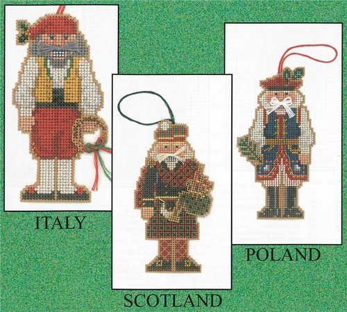 Nutcracker Ornaments I (Italy, Poland, Scotland)