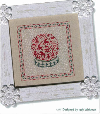 French Country Snow Globe - Cross Stitch Pattern