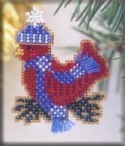 Snowcapped Red Bird 2002 (Beaded Kit)
