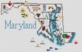 Maryland Map - Cross Stitch Pattern