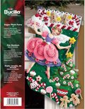 Sugar Plum Fairy Christmas Stocking Felt Applique Kit