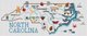 North Carolina Map - Cross Stitch Pattern
