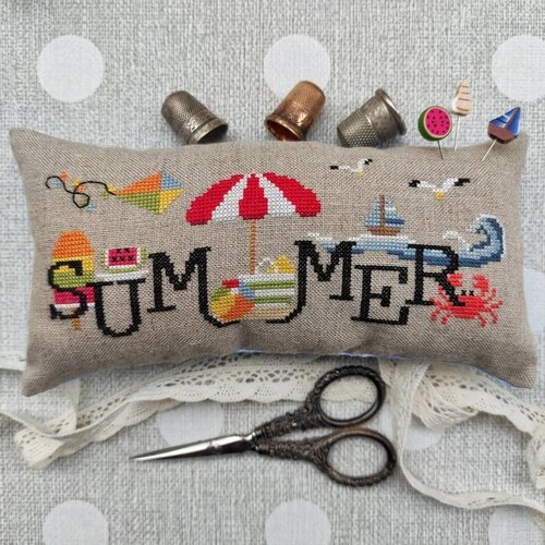 Puntini Puntini When I Think Of Summer With Buttons Cross Stitch Pattern 123stitch