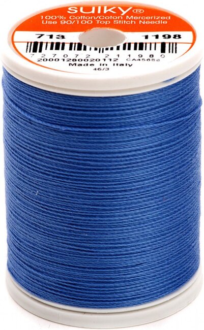 Sulky 12 Wt Cotton Thread 330yds Dusty Navy 1198 - 123Stitch