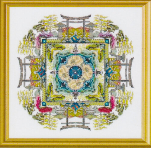 Japanese Moss Garden Mandala, The - Cross Stitch Pattern