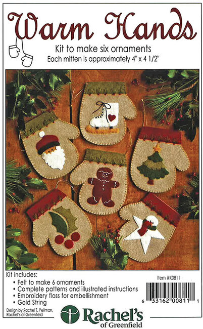 Bucilla Candy Cane Santa Felt Ornaments Kit, 6ct.