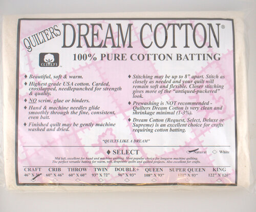 Quilt Batting Manufacturers Quilters Dream Cotton White, Request