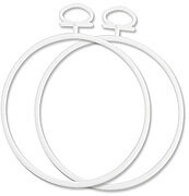 2.5 Inch Round White Frame, 2 Per Package