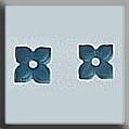 Mill Hill 12187 4 Petal Flower - Matte Aqua
