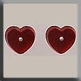 Mill Hill 12239 Petite Flat Heart - Matte Ruby