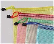 9" x 13" Mesh Zipper Storage Bag Assorted Colors