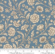 French General Vive La France Woad Light Blue - Fat Quarter