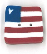 Small Square Flag - Button
