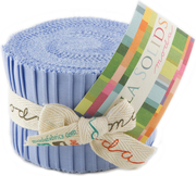 Moda Bella Solids Junior Jelly Roll - Baby Blue