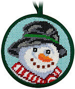 Snowman Christmas Ornament - Needlepoint Kit
