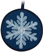 Snowflake Christmas Ornament - Needlepoint Kit