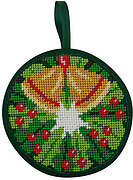 Christmas Wreath Christmas Ornament - Needlepoint Kit