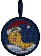 Christmas Moon Christmas Ornament - Needlepoint Kit