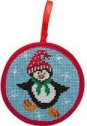 Dancing Penguin Christmas Ornament - Needlepoint Kit