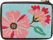 Coin Purse - Pink Flowers - Needlepoint Kit
