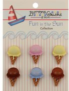 Fun In The Sun Buttons - Ice Cream Cones