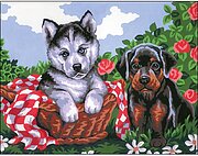 Puppy - Stamped Needlepoint Kit