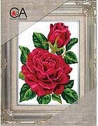 Red Rose and Rose Bud - Stamped Needlepoint Kit
