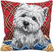 Bichon - Stamped Needlepoint Cushion Kit