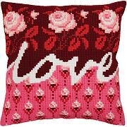 Love - Stamped Needlepoint Cushion Kit