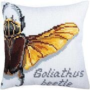 Goliathus Beetle - Stamped Needlepoint Cushion Kit