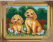 Labrador Pups - Stamped Needlepoint Kit