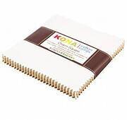5in Squares Kona Cotton Not Quite White Charm Pack 42pcs