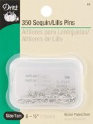 Sequin Pins - Nickel - Size 8 - 350 Per Pkg