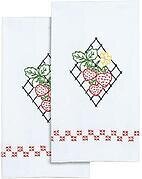 Strawberries Decorative Hand Towels - Embroidery Kit