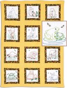 Wilderness Animals Theme Quilt Blocks - Embroidery Kit