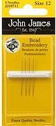 John James Beading Hand Needles Size 12 Short