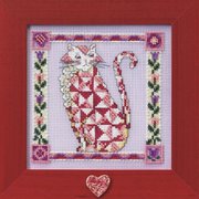Scarlet Quilted Cat - Cross Stitch Kit