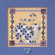 Sapphire Quilted Cat - Cross Stitch Kit