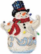 Snowman with Lights - Jim Shore Beaded Cross Stitch Kit