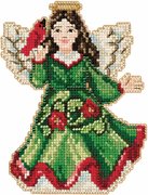 Angel with Cardinal - Jim Shore Beaded Cross Stitch Kit