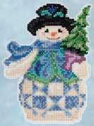 Evergreen Snowman - Jim Shore Beaded Cross Stitch Kit