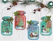 Christmas Jar Ornaments - Cross Stitch Kit