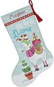 Llama Christmas Stocking - Cross Stitch Kit