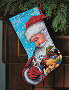 Santa And Toys Christmas Stocking - Needlepoint Kit