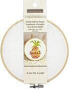 Dimensions Wood Embroidery Hoop with White Aida 6"