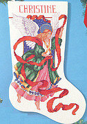 Celestial Angel Christmas Stocking - Cross Stitch Pattern