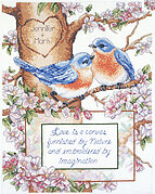 Bluebirds - Cross Stitch Pattern