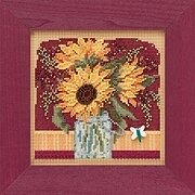 Sunflower Bouquet - Beaded Cross Stitch Kit