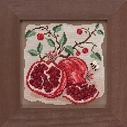 Pomegranates - Beaded Cross Stitch Kit