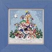 Snowman Pile - Beaded Cross Stitch Kit